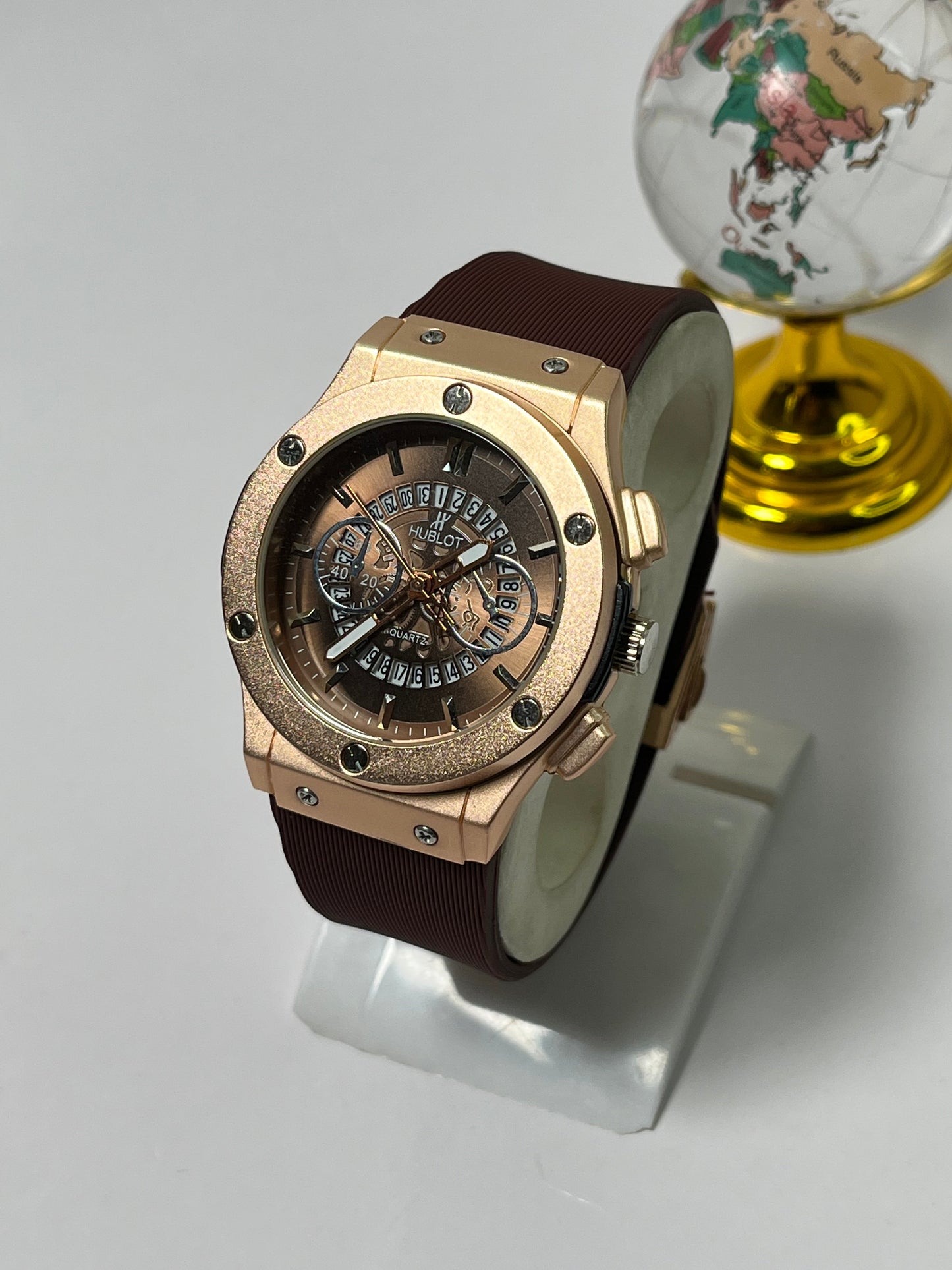 HUB Luxury Skeleton Dial Sports Watches