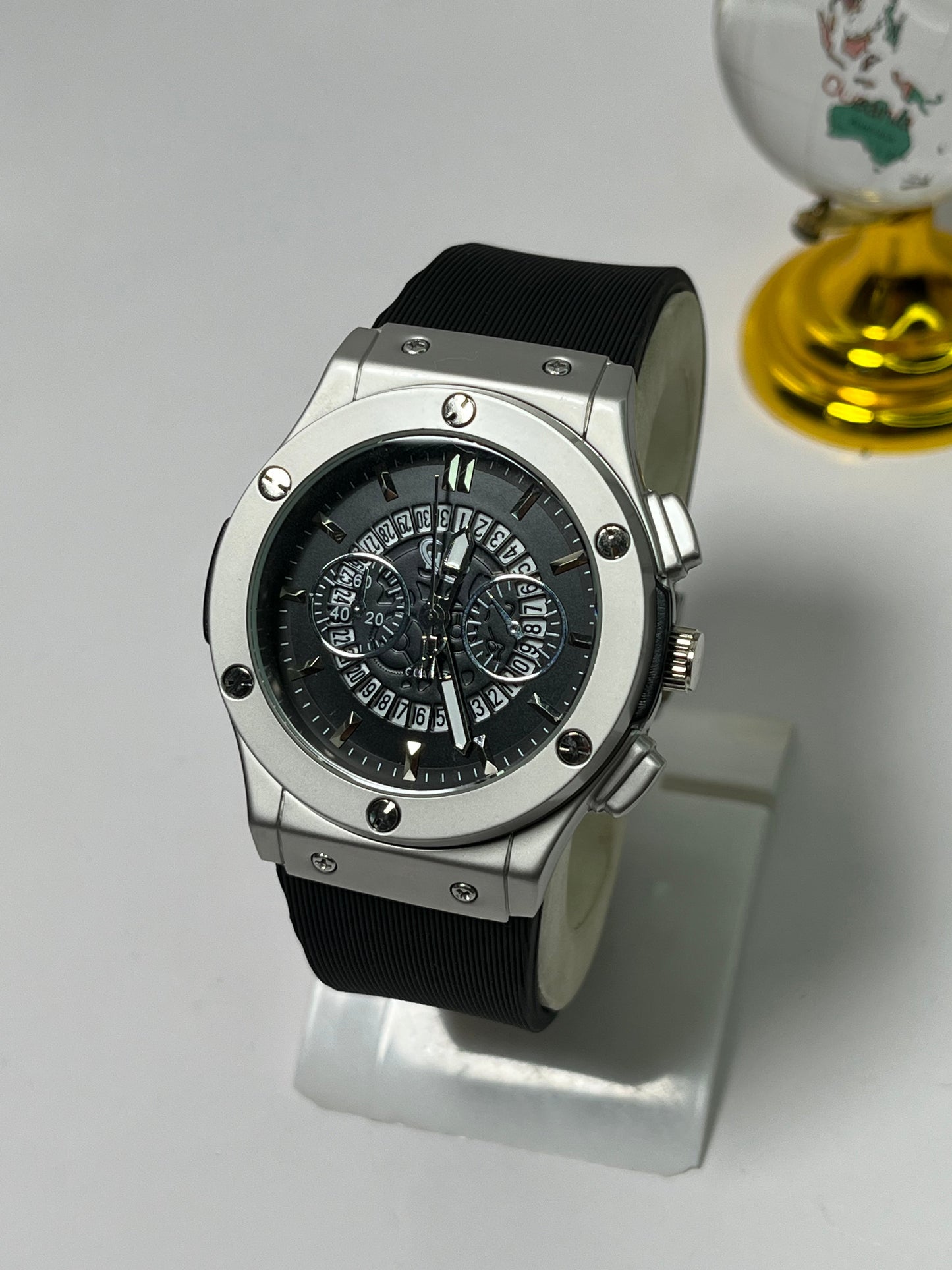HUB Luxury Skeleton Dial Sports Watches