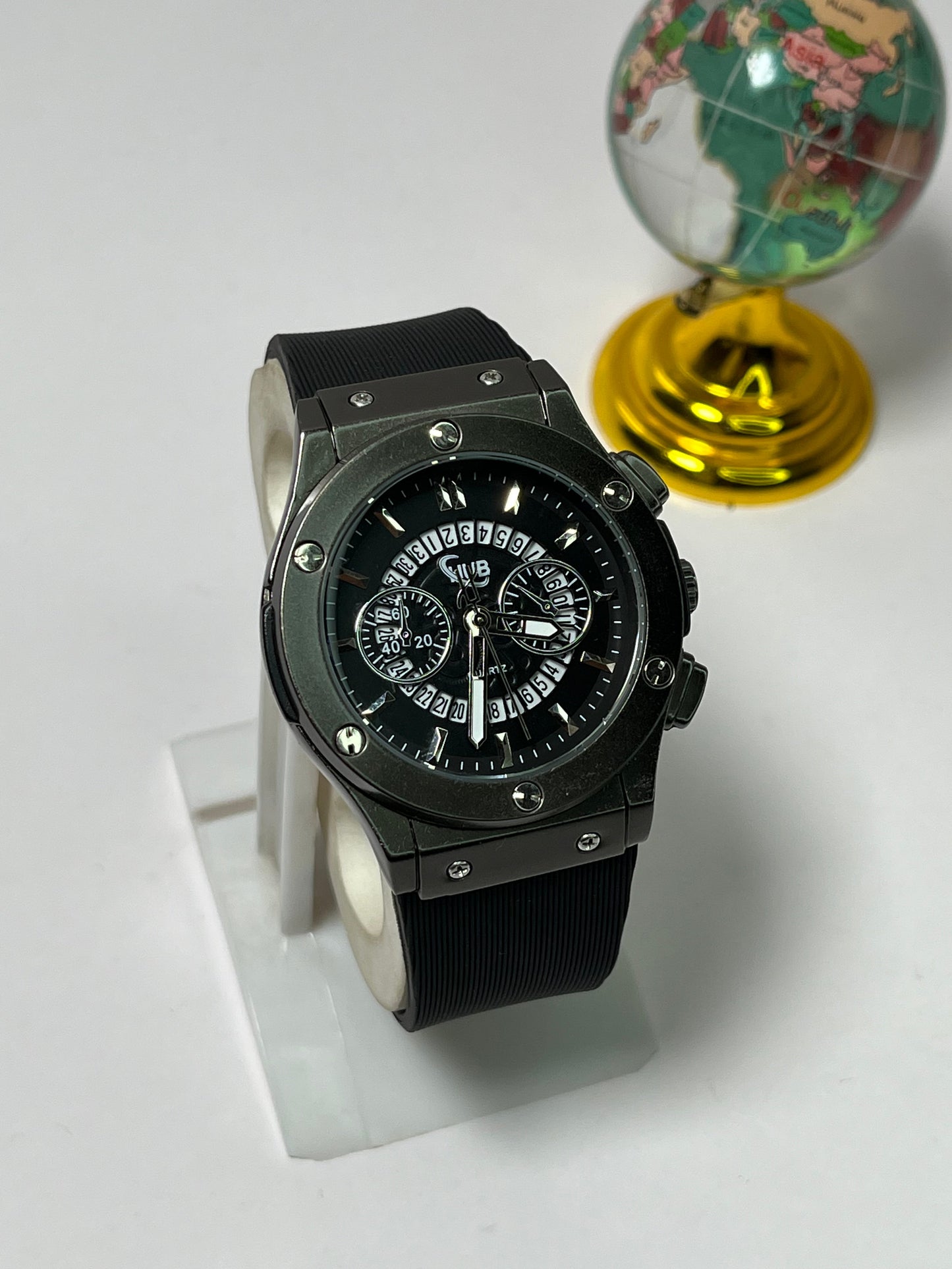 HUB Luxury Skeleton Dial Sports Watches