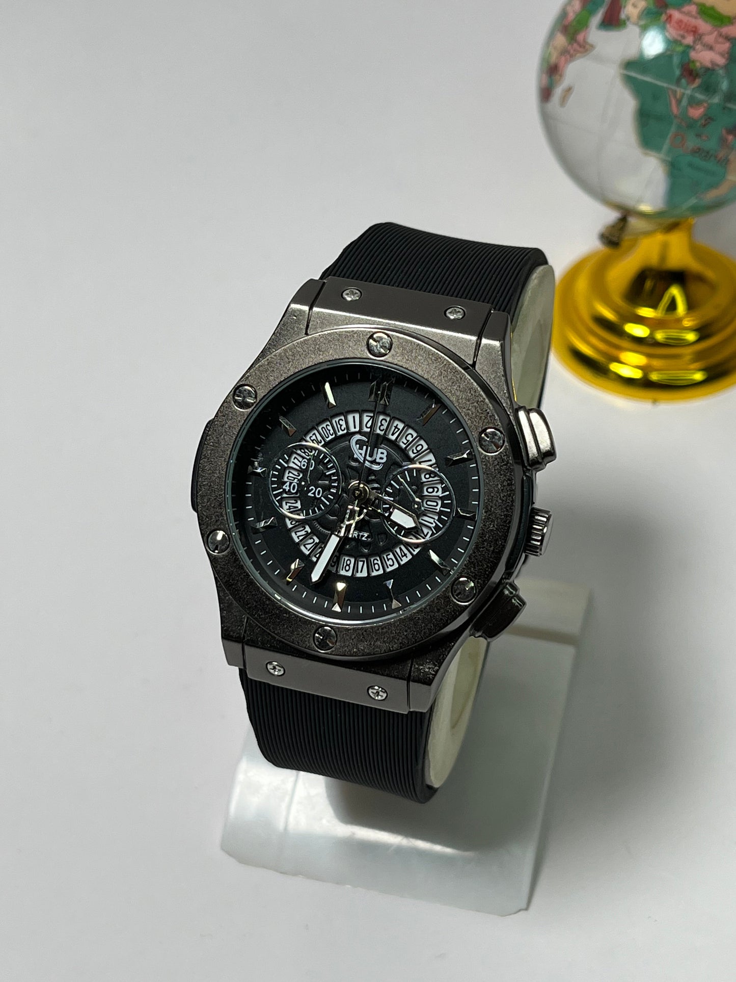 HUB Luxury Skeleton Dial Sports Watches