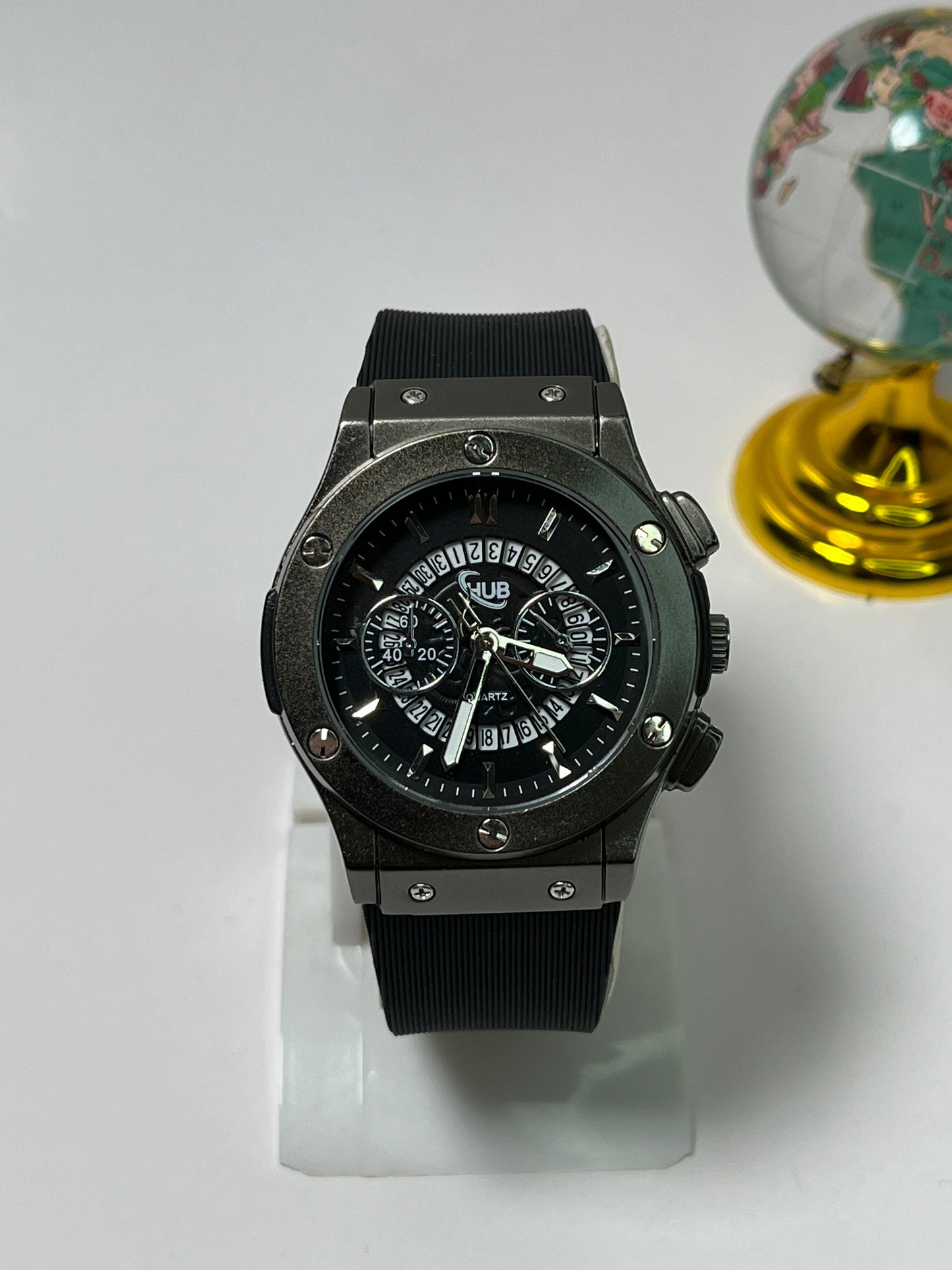 HUB Luxury Skeleton Dial Sports Watches